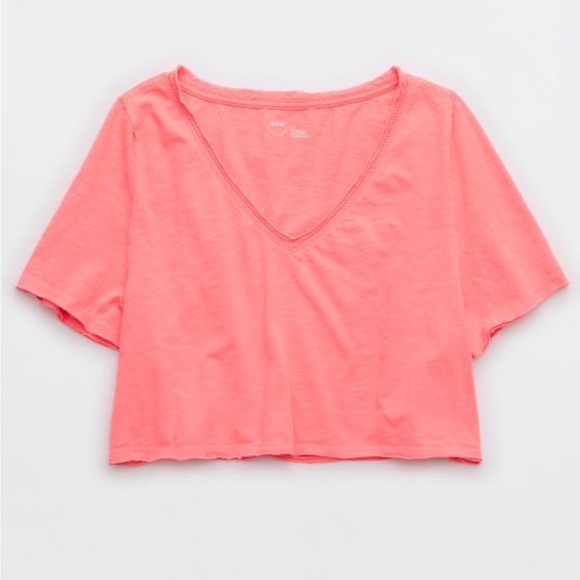 aerie Tops - Aerie Neon Pink Crop